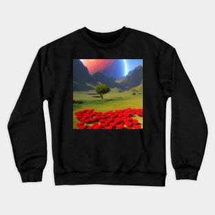 Valentine Wall Art - Field of hearts - Unique Valentine Fantasy Planet Landsape - Photo print, canvas, artboard print, Canvas Print and T shirt Crewneck Sweatshirt